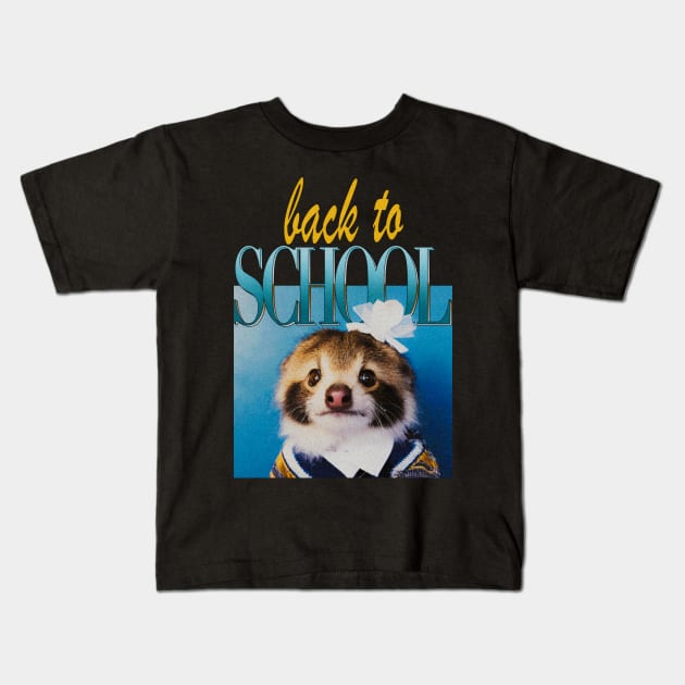 Back to School Sloth Kids T-Shirt by Darkest Disco